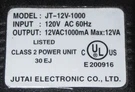 Genuine Jutai Electronic Co Ltd JT-12V-1000 1000MA Ac-ac Adapter JT-12V1000. Fixed Price $26.95.