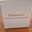 New Awanta 100W Usb-c Gan Wall Charger Single Port Fast White AWA-6022WH. Fixed Price $11.50.