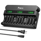 Powxs 12-BAY Smart Battery Charger For Aaa 9V Ni-mh/ni-cd, 1800MA Black. Fixed Price $46.37.