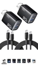 Iniu Charger Block, 2-PACK 30W Pd Fast Charging, Usb-c + Usb-a Iphone 16. Fixed Price $59.98.