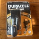 Duracell 3 1 Charger Use With Ipod Lg Samsung Motorola Kindle Nook Car & Home. Fixed Price $7.50.