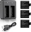 3 X 1050MAH Rechargeable Action Camera Battery With Usb Dual Charger Compatible. Fixed Price $19.55.