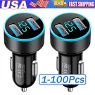 Dual Ports Usb Car Cigarette Charger Lighter Digital Led Voltmeter 12V/24V Lot. Fixed Price $62.41.