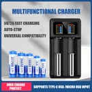New Universal Smart Battery Charger For Li-ion/ni-mh/ni-cd 18500/16340 1.2 3.7V. Fixed Price $13.87.