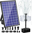 Eco-friendly 8W Solar Bird Bath Fountain With Built-in Battery & Dual Filtration. Fixed Price $77.95.