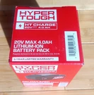 Hyper Tough 20V Max; 4.0AH Usb A+c Lithium-ion Battery Pack (sealed). Fixed Price $60.00.