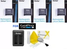 4X AHDBT-401 Battery For Gopro HERO4 Silver Usb Dual Port Charger +gift. Fixed Price $38.20.