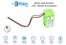4.8V 700MAH Ni-cd Battery Pack Replacement For Emergency / Exit Light. Fixed Price $12.99.