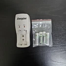 Energizer Plug-in Ni-mh Rechargeable Battery Charger CHM30 W/ (4) Batteries. Fixed Price $19.99.