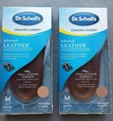 2 Pairs Dr Scholls Massaging Gel Leather Insoles Men Size 8-14. Fixed Price $29.99.