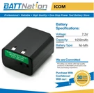 7.2V 1650MAH Nimh Battery For Icom BP-82, BP-83, BP-83A, BP-84, BP-84M. Fixed Price $30.45.