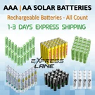 Solar Battery Rechargeable Aaa Ni-mh / Ni-cd Garden Outdoor Light Lot Fast. Fixed Price $36.00.