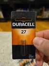 Duracell 27 12V Battery Pk. Brand New. December 2030 Expiration. Fixed Price $8.99.