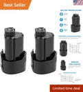 2PK 12V 3000MAH Li-ion Battery For Ridgid R82007 R82009 R82048 AC82008 AC82049. Fixed Price $61.22.