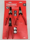 New Craftsman Snap Ring Set Straight & Curved 7" 3X Pack. Fixed Price $37.50.