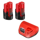 Oyrmil 2X 12V 3.0AH Li-ion Battery & Charger Kit For Cordless Tools. Fixed Price $70.10.