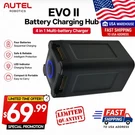 Autel Robotics Evo Ii Charging Hub 4 1 Multi-battery Charger. Fixed Price $69.99.