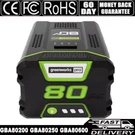 For Greenworks 80V Lithium 5.0AH Rechargeable Li-ion Battery BAB727 GBA80200. Fixed Price $76.98.