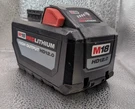 Milwaukee M18 High Output 18V Lithium Ion Hd 12.0AH Battery (48-11-1812). Fixed Price $120.00.