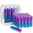 Aa Rechargeable Lithium 1.5V Batteries 3500MWH Fast Li-ion Charger Lot. Fixed Price $110.37.
