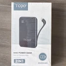 TG90 Mini Power Bank 4500MAH 2-IN-1 Built-in Charging Cable Mpn A5K013. Fixed Price $25.00.