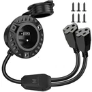 Mictuning 15A Rv Power Inlet Socket Waterproof W/ Integrated 20 Extension Cords. Fixed Price $35.09.