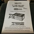 Chicago Electric Power 6 / 2 Amp Dual Rate Battery Charger #45005 Instruction Ma. Fixed Price $15.00.