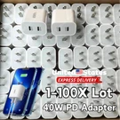 40W Dual Usb Typec Fast Wall Charger Adapter For Iphone Ipad Android Samsung Lot. Fixed Price $47.91.