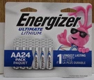 Energizer Ultimate Lithium Aa Batteries 24 Pack (expires 12/2050). Fixed Price $35.99.
