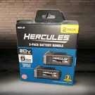 Hercules HC01-2P 20V 5AH Li-ion Battery 2-PACK Black 71271 59642. Fixed Price $94.99.