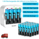 1.5V Usb Rechargeable Aa Lithium Battery 3500MWH Li-ion Batteries Charger Lot. Fixed Price $68.40.