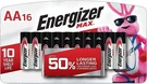 Energizer Aa Batteries, Max Double Battery Alkaline, 16 Count. Fixed Price $17.56.