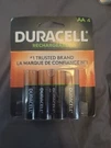 Duracell Rechargeable Aa Batteries, 4 Count Pack, Double Battery For Long-l.... Fixed Price $15.25.