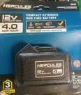 Hercules 12V 4.0 Battery HD04 Compact Extended Run Time. Fixed Price $68.49.