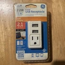 Ge Inwall Receptacle Usb & 2.1 Amp 10 Watts 120 Volts Factory Sealed New!. Fixed Price $9.99.