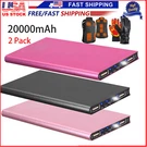 2PACK 20000MAH Dual Usb Power Bank For Headed Vest Jacket Cellphone Battery. Fixed Price $29.99.