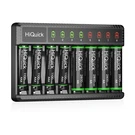 Hiquick 8 Bay Smart Battery Charger With & Aaa Rechargeable Batteries- Fast. Fixed Price $47.45.
