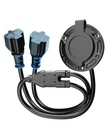 New 20A 125V Ac Port PLUG,12AWG Heavy-duty Rv Shore Power Dual Upgrade. Fixed Price $35.06.