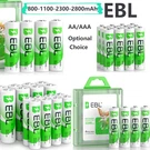 Ebl Aaa Rechargeable Batteries Ni-mh 2800MAH 2300MAH 1100MAH + Box Lot. Fixed Price $33.99.