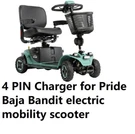 Battery Charger For Pride Baja Bandit Electric Wheelchair Mobility 4 Pin. Fixed Price $95.42.