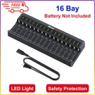 Bonai Aaa Battery Charger 16 Bay For Nimh Nicd Rechargeable Led Light. Fixed Price $37.89.