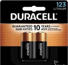 Duracell CR123A Lithium Battery, Count Pack, Volt High Power. Fixed Price $13.50.