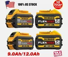 4 Pack DCB609 For Dewalt Flexvolt 20V/60V 12AH Max Li-ion Battery DCB207 DCB615. Fixed Price $149.89.