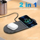 2IN1 Wireless Charger Dual 20W Fast Charging Pad For Iphone Samsung Universal. Fixed Price $15.99.
