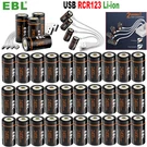 Ebl RCR123 CR123A Usb Rechargeable Li-ion Batteries For Arlo Camera Lot. Fixed Price $175.74.