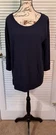 Christopher & Banks Ladies Navy 3/4 Sleeve Dium Front Pocket Shirt. Fixed Price $18.00.