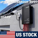 Waterproof Mppt Solar Panel Charge Controller 30A Battery Pv Regulator 12V 24V. Fixed Price $73.88.