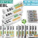 Ebl 1.2V Aaa Rechargeable Batteries Double A,triple Nimh 2800MAH Lot. Fixed Price $10.99.
