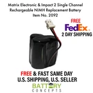 Matrix Electronic & IMPACT2 Single Channel Pipette Battery 3.6V Nimh. Fixed Price $25.00.