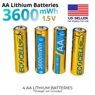 Aa 3600MWH 1.5V High Capacity Lithium Rechargeable Batteries (4 Pack) For Photo. Fixed Price $14.79.